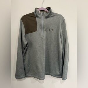 Men's Gray/Camo Under Armour Pullover Jacket Size XL